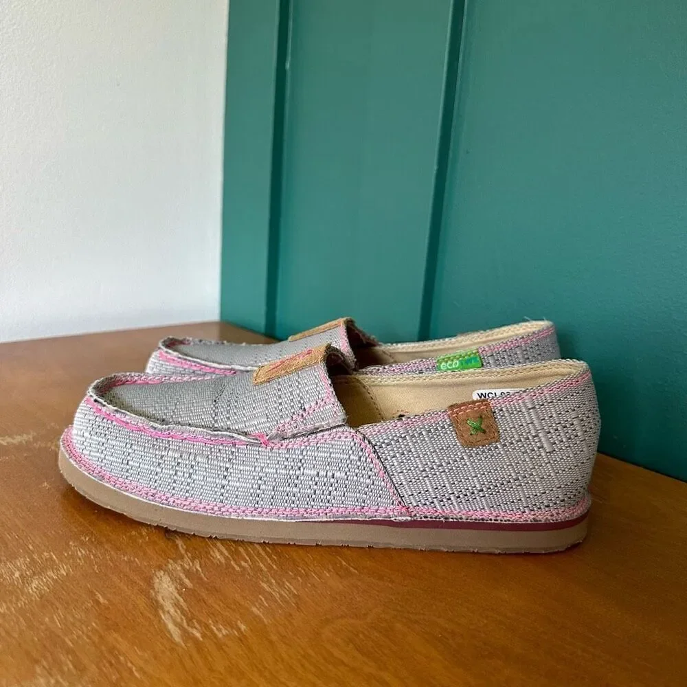 Twist X Women’s Breast Cancer Awareness Grey and Pink EcoTWX Slip on Casual Shoe